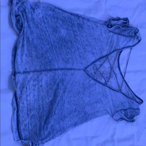 Woman Grey polyester and cotton top Size S